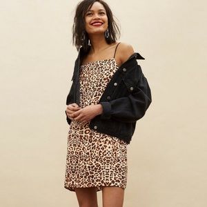 Topshop cheetah slip dress